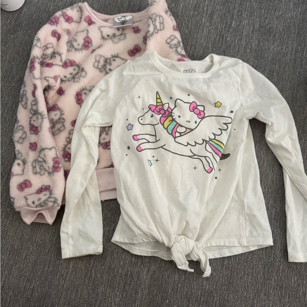 Hello Kitty Pink and White Sweatshirt & long sleeve Set